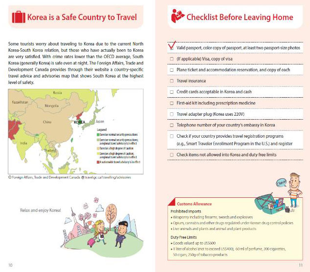 'Safe Travel in Korea' contains information and tips to help international visitors enjoy a safe time while in Korea.
